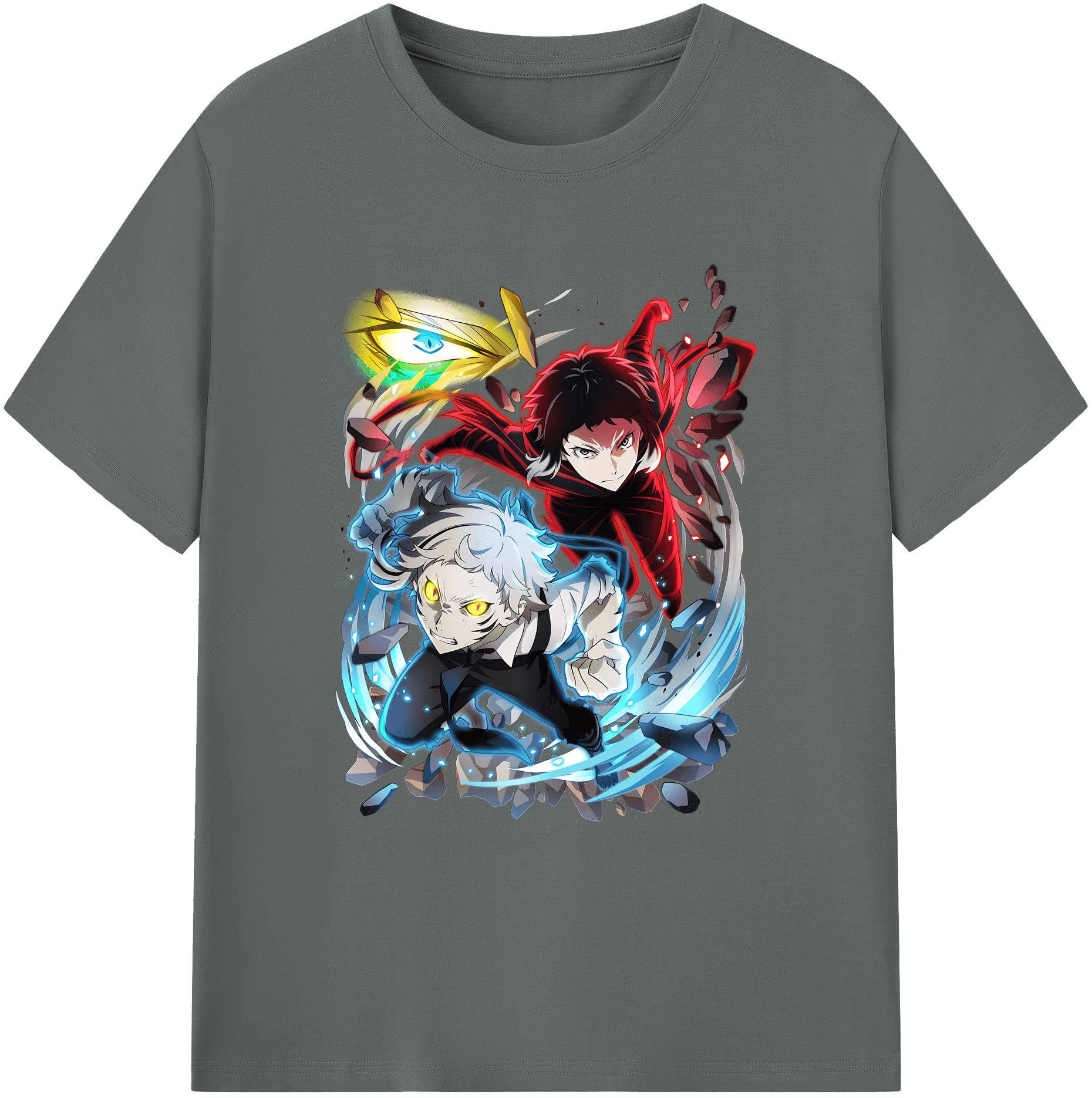 （画像用） 文豪ストレイドッグス Bungo Stray Dogs 綿100％ メンズ半袖Tシャツ｜肌触りやわらか＆通気性